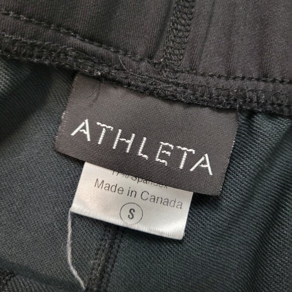 Athleta Size S Straight Leg Yoga Black 27310 side zip pocket - Picture 10 of 10